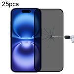 Film en verre trempé 25 pièces pleine couverture anti-espion, pour iPhone 17 Pro Max, pour iPhone 17 Pro, pour iPhone 17, pour iPhone Air, pour iPhone 16 Pro Max, pour iPhone 16 Pro, pour iPhone 16 Plus, pour iPhone 16