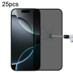 Film en verre trempé 25 pièces pleine couverture anti-espion, pour iPhone 17 Pro Max, pour iPhone 17 Pro, pour iPhone 17, pour iPhone Air, pour iPhone 16 Pro Max, pour iPhone 16 Pro, pour iPhone 16 Plus, pour iPhone 16