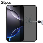 Film en verre trempé 25 pièces pleine couverture anti-espion, pour iPhone 17 Pro Max, pour iPhone 17 Pro, pour iPhone 17, pour iPhone Air, pour iPhone 16 Pro Max, pour iPhone 16 Pro, pour iPhone 16 Plus, pour iPhone 16