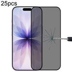 Film en verre trempé 25 pièces pleine couverture anti-espion, pour iPhone 17 Pro Max, pour iPhone 17 Pro, pour iPhone 17, pour iPhone Air, pour iPhone 16 Pro Max, pour iPhone 16 Pro, pour iPhone 16 Plus, pour iPhone 16