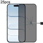 Film en verre trempé 25 pièces pleine couverture anti-espion, pour iPhone 17 Pro Max, pour iPhone 17 Pro, pour iPhone 17, pour iPhone Air, pour iPhone 16 Pro Max, pour iPhone 16 Pro, pour iPhone 16 Plus, pour iPhone 16