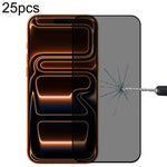Film en verre trempé 25 pièces pleine couverture anti-espion, pour iPhone 17 Pro Max, pour iPhone 17 Pro, pour iPhone 17, pour iPhone Air, pour iPhone 16 Pro Max, pour iPhone 16 Pro, pour iPhone 16 Plus, pour iPhone 16