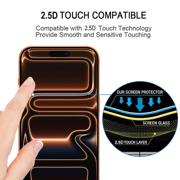 Film de protection en verre trempé à colle intégrale, Pour iPhone 17 Pro Max, Pour iPhone 17 Pro, Pour iPhone 17, Pour iPhone Air, Pour iPhone 16 Pro Max, Pour iPhone 16 Pro, Pour iPhone 16 Plus, Pour iPhone 16