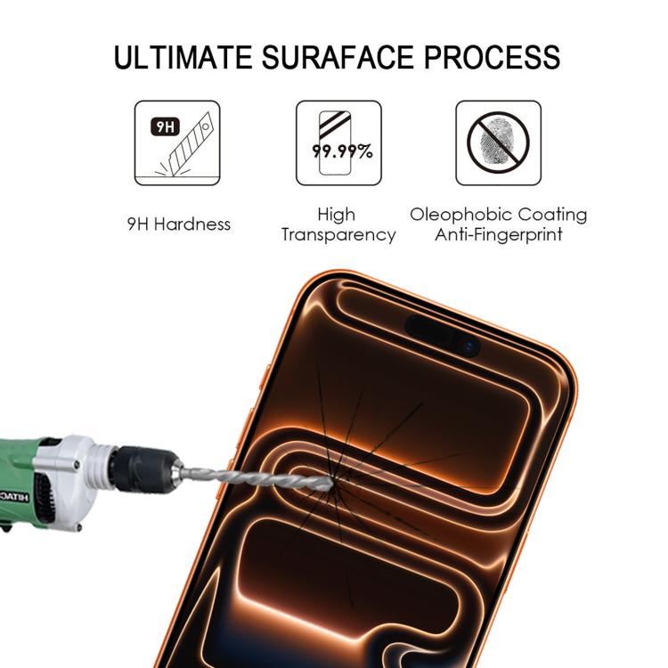 Film de protection en verre trempé à colle intégrale, Pour iPhone 17 Pro Max, Pour iPhone 17 Pro, Pour iPhone 17, Pour iPhone Air, Pour iPhone 16 Pro Max, Pour iPhone 16 Pro, Pour iPhone 16 Plus, Pour iPhone 16