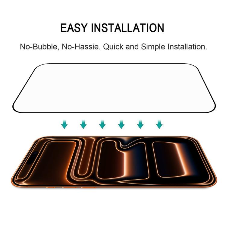 Film de protection en verre trempé à colle intégrale, Pour iPhone 17 Pro Max, Pour iPhone 17 Pro, Pour iPhone 17, Pour iPhone Air, Pour iPhone 16 Pro Max, Pour iPhone 16 Pro, Pour iPhone 16 Plus, Pour iPhone 16