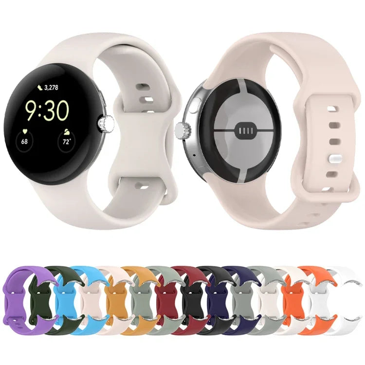 Bracelet Officiel en Silicone, Pour Google Pixel Watch 4 / Watch 3 45mm, Pour Google Pixel Watch 4 / 3 / 2 / 1 41mm