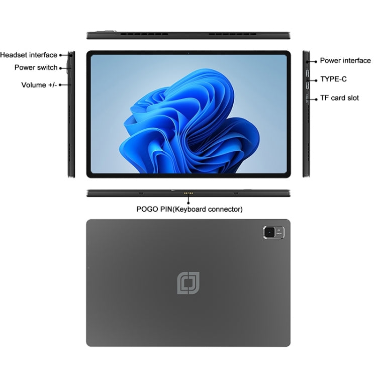 Tablette PC Jumper EZpad V12 Pro, sans clavier, 12 pouces, Windows 11 Home, processeur Intel Alder Lake N95 Quad Core, 12 Go+256 Go, 12 Go+512 Go