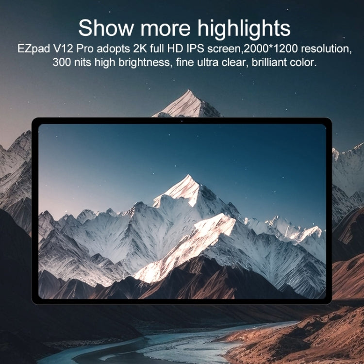 Tablette PC Jumper EZpad V12 Pro, sans clavier, 12 pouces, Windows 11 Home, processeur Intel Alder Lake N95 Quad Core, 12 Go+256 Go, 12 Go+512 Go