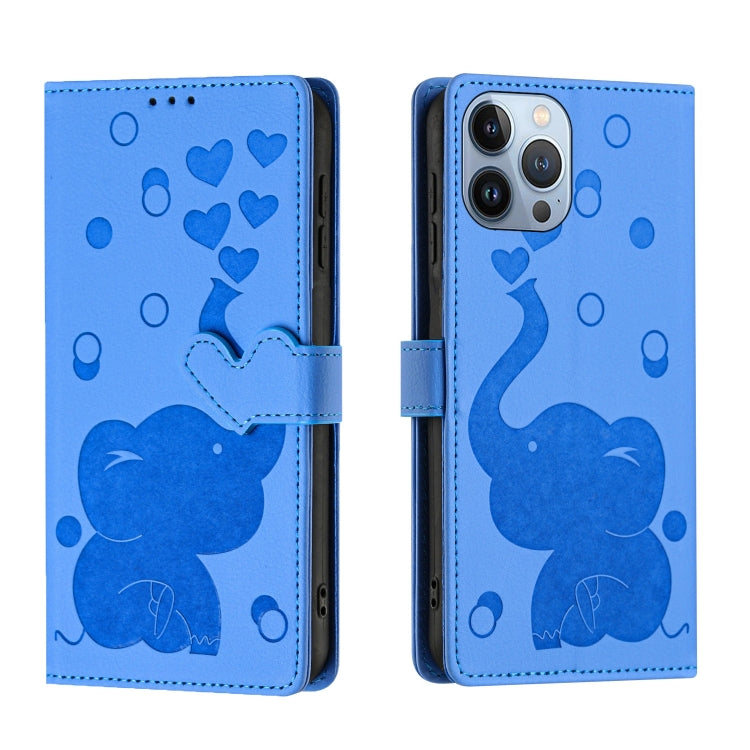 Coque de téléphone en cuir embossé éléphant cartoon, pour iPhone 13 Pro, pour iPhone 13, pour iPhone 13 mini / 12 mini, pour iPhone 12 / 12 Pro, pour iPhone 12 Pro Max, pour iPhone 11 Pro Max, pour iPhone 11, pour iPhone 11 Pro, pour iPhone X / XS