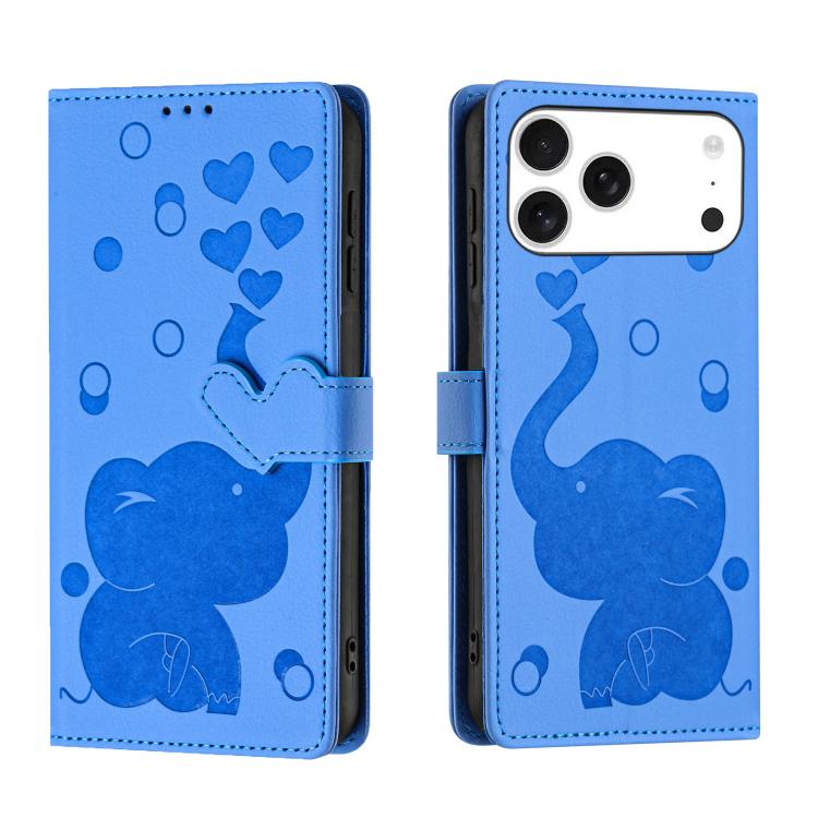 Étui de téléphone en cuir avec éléphant de dessin animé en relief, Pour iPhone 17 Pro Max, Pour iPhone 17 Pro, Pour iPhone 17, Pour iPhone Air, Pour iPhone 16 Pro Max, Pour iPhone 16 Pro, Pour iPhone 16 Plus, Pour iPhone 16, Pour iPhone 15 Pro Max
