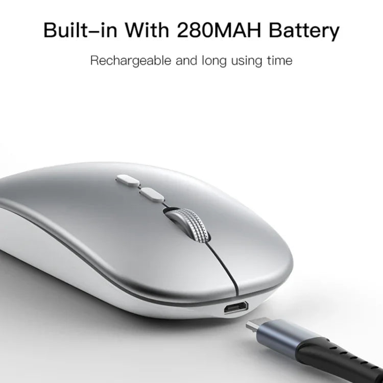Yesido KB15 Souris Optique Sans Fil Rechargeable Slim 2.4G, KB15