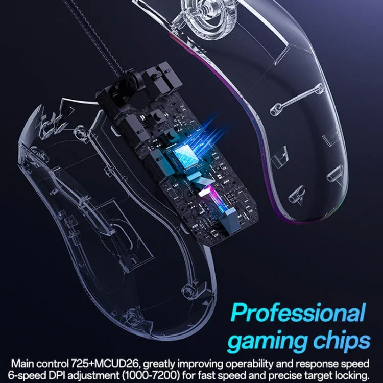 Yesido KB20 Souris Filaire USB 7200DPI RGB, KB20