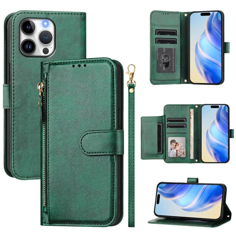 Étui portefeuille zippé en cuir avec plusieurs fentes pour cartes, Pour iPhone 17e / 16e, Pour iPhone 17 Pro Max, Pour iPhone 17 Pro, Pour iPhone 17, Pour iPhone Air, Pour iPhone 16 Pro Max, Pour iPhone 16 Pro, Pour iPhone 16 Plus