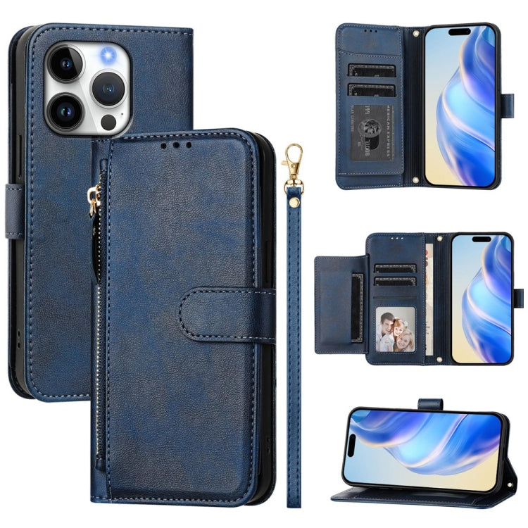 Étui portefeuille zippé en cuir avec plusieurs fentes pour cartes, Pour iPhone 17e / 16e, Pour iPhone 17 Pro Max, Pour iPhone 17 Pro, Pour iPhone 17, Pour iPhone Air, Pour iPhone 16 Pro Max, Pour iPhone 16 Pro, Pour iPhone 16 Plus