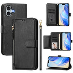 Étui portefeuille zippé en cuir avec plusieurs fentes pour cartes, Pour iPhone 17e / 16e, Pour iPhone 17 Pro Max, Pour iPhone 17 Pro, Pour iPhone 17, Pour iPhone Air, Pour iPhone 16 Pro Max, Pour iPhone 16 Pro, Pour iPhone 16 Plus