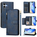 Étui portefeuille zippé en cuir avec plusieurs fentes pour cartes, Pour iPhone 17e / 16e, Pour iPhone 17 Pro Max, Pour iPhone 17 Pro, Pour iPhone 17, Pour iPhone Air, Pour iPhone 16 Pro Max, Pour iPhone 16 Pro, Pour iPhone 16 Plus