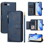 Étui de téléphone en cuir avec fermeture éclair et plusieurs emplacements pour cartes, pour iPhone 11 Pro Max, pour iPhone 11, pour iPhone 11 Pro, pour iPhone X / XS, pour iPhone XR, pour iPhone XS Max, pour iPhone 8 Plus / 7 Plus