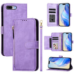 Étui de téléphone en cuir avec fermeture éclair et plusieurs emplacements pour cartes, pour iPhone 11 Pro Max, pour iPhone 11, pour iPhone 11 Pro, pour iPhone X / XS, pour iPhone XR, pour iPhone XS Max, pour iPhone 8 Plus / 7 Plus
