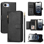 Étui portefeuille zippé en cuir avec plusieurs fentes pour cartes, Pour iPhone 17e / 16e, Pour iPhone 17 Pro Max, Pour iPhone 17 Pro, Pour iPhone 17, Pour iPhone Air, Pour iPhone 16 Pro Max, Pour iPhone 16 Pro, Pour iPhone 16 Plus