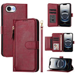 Étui portefeuille zippé en cuir avec plusieurs fentes pour cartes, Pour iPhone 17e / 16e, Pour iPhone 17 Pro Max, Pour iPhone 17 Pro, Pour iPhone 17, Pour iPhone Air, Pour iPhone 16 Pro Max, Pour iPhone 16 Pro, Pour iPhone 16 Plus