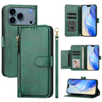 Étui portefeuille zippé en cuir avec plusieurs fentes pour cartes, Pour iPhone 17e / 16e, Pour iPhone 17 Pro Max, Pour iPhone 17 Pro, Pour iPhone 17, Pour iPhone Air, Pour iPhone 16 Pro Max, Pour iPhone 16 Pro, Pour iPhone 16 Plus