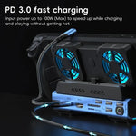 Station d'accueil de jeu USB-C 9 en 1 YCE-V279A avec ventilateur détachable, 9 en 1