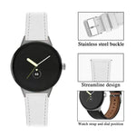 Bracelet de montre en cuir véritable à bout rond, pour Google Pixel Watch 4 / Watch 3 45 mm