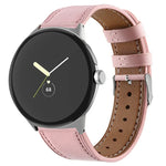 Bracelet de montre en cuir véritable à bout rond, pour Google Pixel Watch 4 / Watch 3 45 mm
