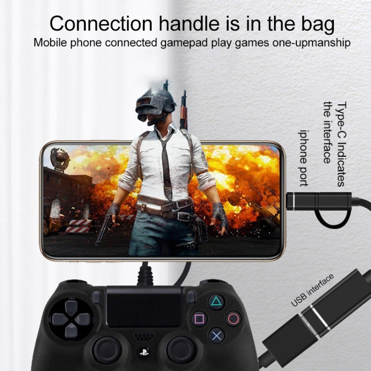 Adaptateur OTG 3 en 1 USB femelle vers Micro USB, Type-C, 8 broches mâle