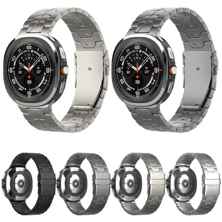 Safety Buckle Pure Titanium Watch Band, For Samsung Galaxy Watch Ultra / Ultra 2025, For Samsung Galaxy Watch8 / Watch8 Classic