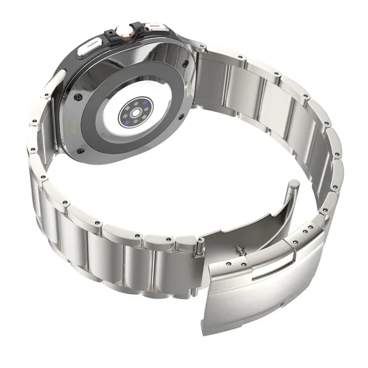 Three Beads Tortoise Buckle Titanium Steel Watch Band, For Samsung Galaxy Watch Ultra / Ultra 2025, For Samsung Galaxy Watch8 / Watch8 Classic