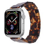 Bracelet de montre carré en résine extensible, compatible avec Apple Watch 46 mm / 49 mm / 45 mm / 44 mm et Apple Watch 42 mm / 41 mm / 40 mm / 38 mm.
