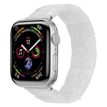 Bracelet de montre carré en résine extensible, compatible avec Apple Watch 46 mm / 49 mm / 45 mm / 44 mm et Apple Watch 42 mm / 41 mm / 40 mm / 38 mm.