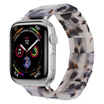Bracelet de montre carré en résine extensible, compatible avec Apple Watch 46 mm / 49 mm / 45 mm / 44 mm et Apple Watch 42 mm / 41 mm / 40 mm / 38 mm.