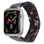 Bracelet de montre carré en résine extensible, compatible avec Apple Watch 46 mm / 49 mm / 45 mm / 44 mm et Apple Watch 42 mm / 41 mm / 40 mm / 38 mm.