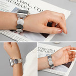 Bracelet de montre en alliage métallique, compatible avec Apple Watch 46 mm / 49 mm / 45 mm / 44 mm et Apple Watch 42 mm / 41 mm / 40 mm / 38 mm.