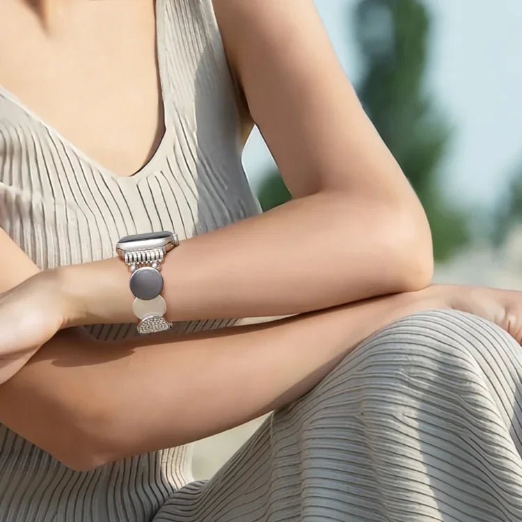 Bracelet de montre en alliage métallique, compatible avec Apple Watch 46 mm / 49 mm / 45 mm / 44 mm et Apple Watch 42 mm / 41 mm / 40 mm / 38 mm.