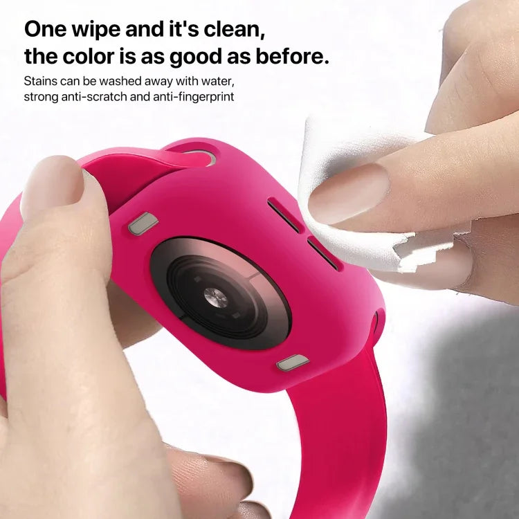 Étui de montre demi-couverture en TPU effet bonbon, pour Apple Watch Series 11/10 46 mm et 42 mm.
