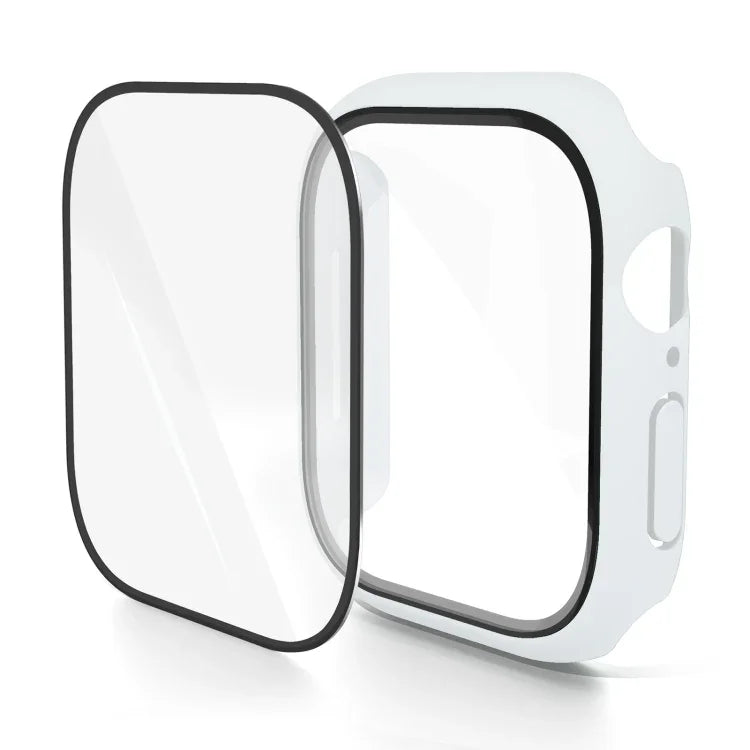 Boîtier de montre avec film trempé intégré en polycarbonate, compatible avec Apple Watch Series 10/11 46 mm et Apple Watch Series 10/11 42 mm