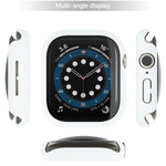 Boîtier de montre avec film trempé intégré en polycarbonate, compatible avec Apple Watch Series 10/11 46 mm et Apple Watch Series 10/11 42 mm