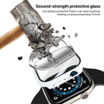 Boîtier de montre avec film trempé intégré en polycarbonate, compatible avec Apple Watch Series 10/11 46 mm et Apple Watch Series 10/11 42 mm