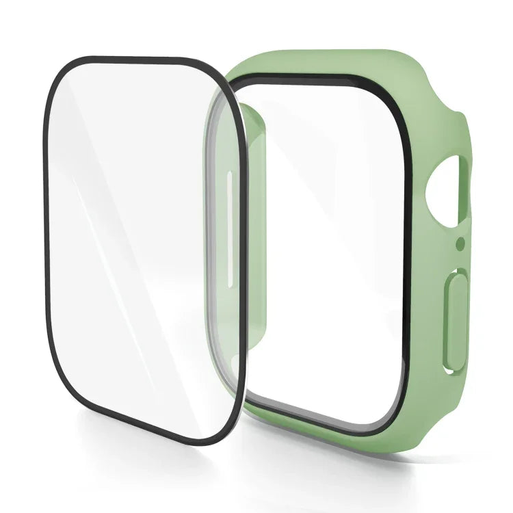 Boîtier de montre avec film trempé intégré en polycarbonate, compatible avec Apple Watch Series 10/11 46 mm et Apple Watch Series 10/11 42 mm