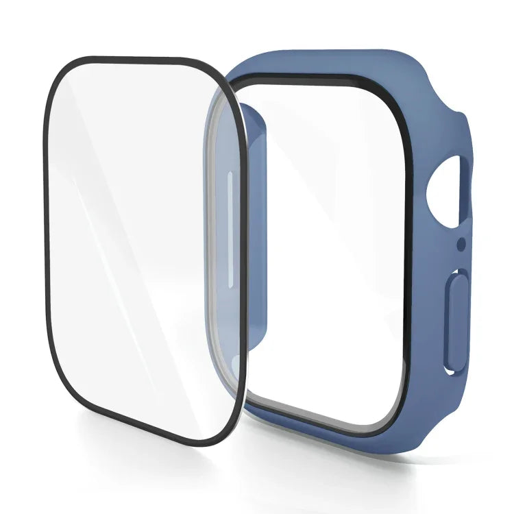Boîtier de montre avec film trempé intégré en polycarbonate, compatible avec Apple Watch Series 10/11 46 mm et Apple Watch Series 10/11 42 mm