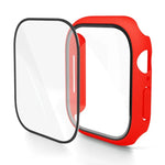 Boîtier de montre avec film trempé intégré en polycarbonate, compatible avec Apple Watch Series 10/11 46 mm et Apple Watch Series 10/11 42 mm