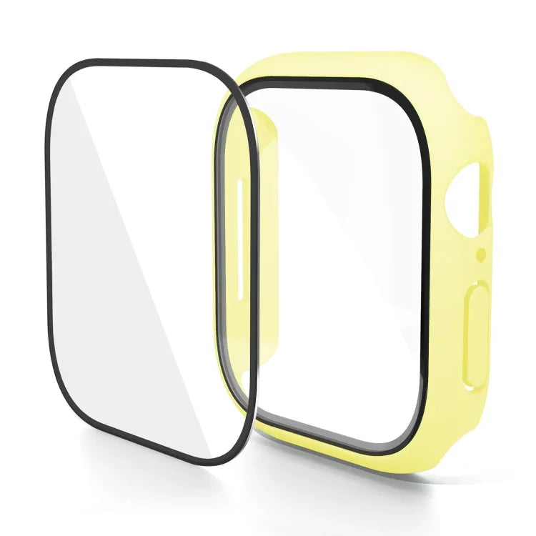 Boîtier de montre avec film trempé intégré en polycarbonate, compatible avec Apple Watch Series 10/11 46 mm et Apple Watch Series 10/11 42 mm