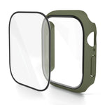 Boîtier de montre avec film trempé intégré en polycarbonate, compatible avec Apple Watch Series 10/11 46 mm et Apple Watch Series 10/11 42 mm