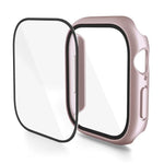 Boîtier de montre avec film trempé intégré en polycarbonate, compatible avec Apple Watch Series 10/11 46 mm et Apple Watch Series 10/11 42 mm