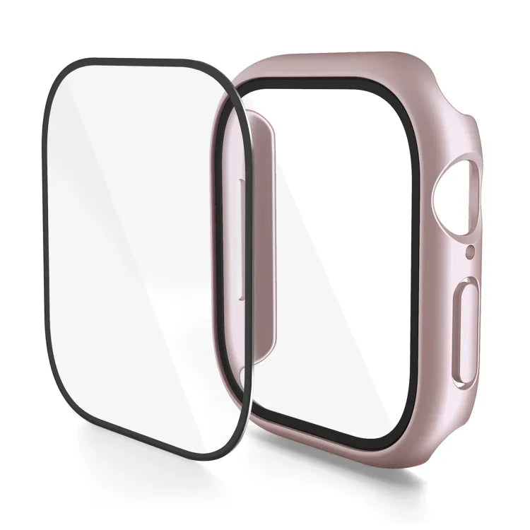 Boîtier de montre avec film trempé intégré en polycarbonate, compatible avec Apple Watch Series 10/11 46 mm et Apple Watch Series 10/11 42 mm
