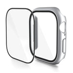 Boîtier de montre avec film trempé intégré en polycarbonate, compatible avec Apple Watch Series 10/11 46 mm et Apple Watch Series 10/11 42 mm