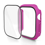 Boîtier de montre avec film trempé intégré en polycarbonate, compatible avec Apple Watch Series 10/11 46 mm et Apple Watch Series 10/11 42 mm